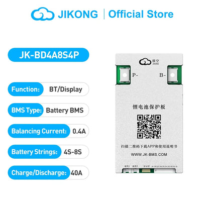 JIKONG BMS JK-BD4A8S4P JK-BD4A8S6P Lifepo4 Li-Ion Lto Battery Active Balancer Smart BMS 4S/8S 12V/24V 40A 60A